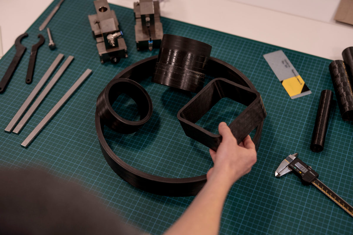 TAFNEX tube made by TAFNEX slit tape, possible to postprocess with injection molding or bending